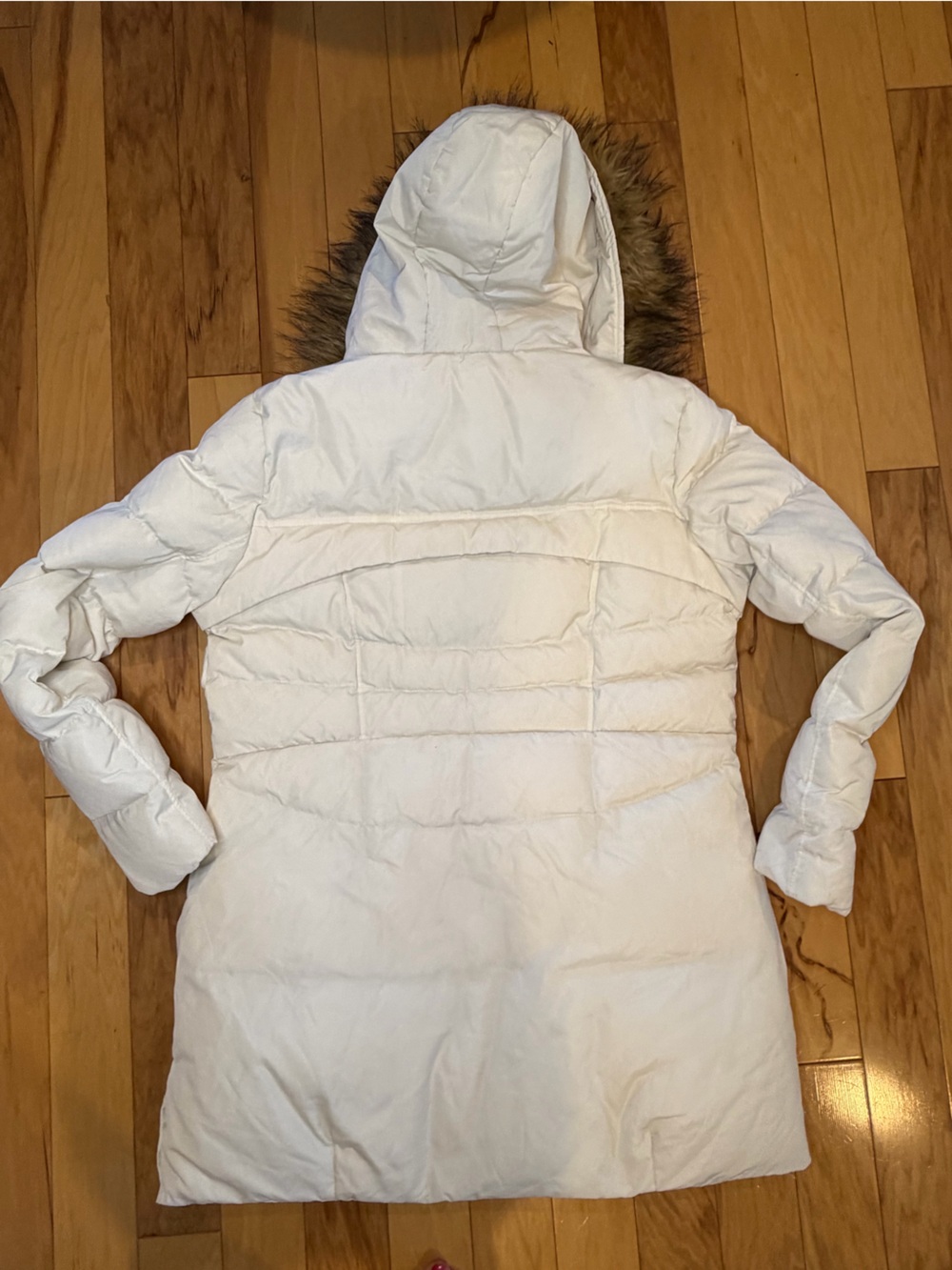 Orolay Women’s Down Puffer Coat Cream Faux Fur Hood Winter Jacket Warm Coat - Picture 10 of 17
